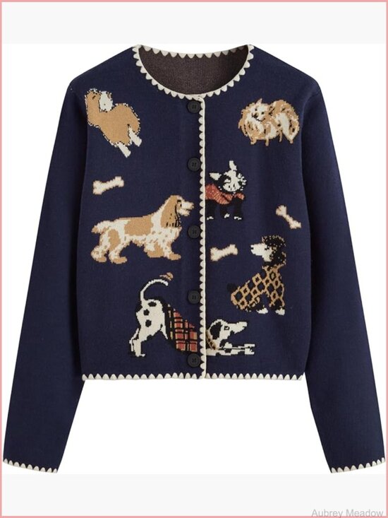 Sweaters - Cardigan Sweater for Women Crew Neck Button Down Long Sleeve Knit Fall Winter